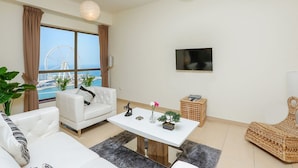 Apartment, 2 Bedrooms | Living area | TV - Kennedy Towers - Rimal 3 (Dubai)