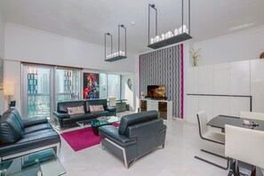 Apartment, 1 Bedroom | Living area | TV