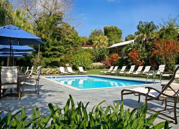 حمّام سباحة خارجي، مظلات على حمّام السباحة