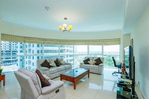 Apartment, 2 Bedrooms | Living area | TV - Kennedy Towers - Saba II (Dubai)