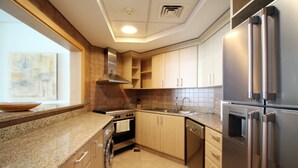 Apartemen, 1 kamar tidur | Dapur pribadi | Lemari es, microwave, oven, dan kompor