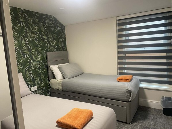 Habitación estándar con 2 camas individuales, baño en la habitación