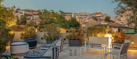 Superior-lejlighed - terrasse - byudsigt | Opholdsområde | LCD-tv