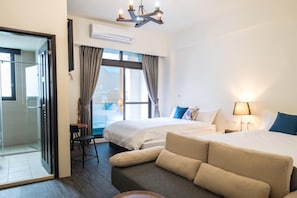 Blackout curtains, rollaway beds, free WiFi, bed sheets