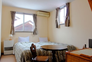 Desk, free WiFi, bed sheets