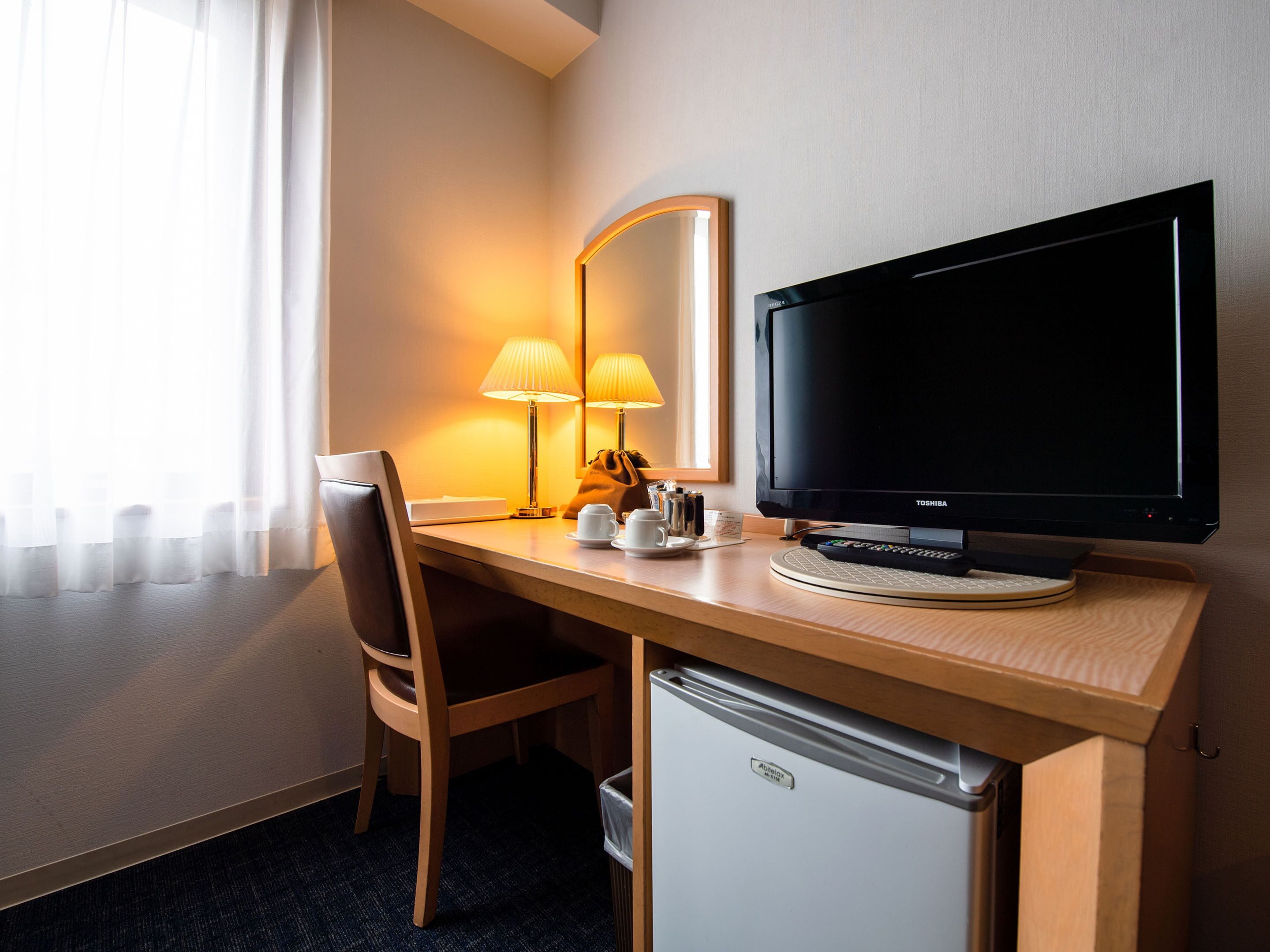 desk, blackout curtains, iron/ironing board, free wifi