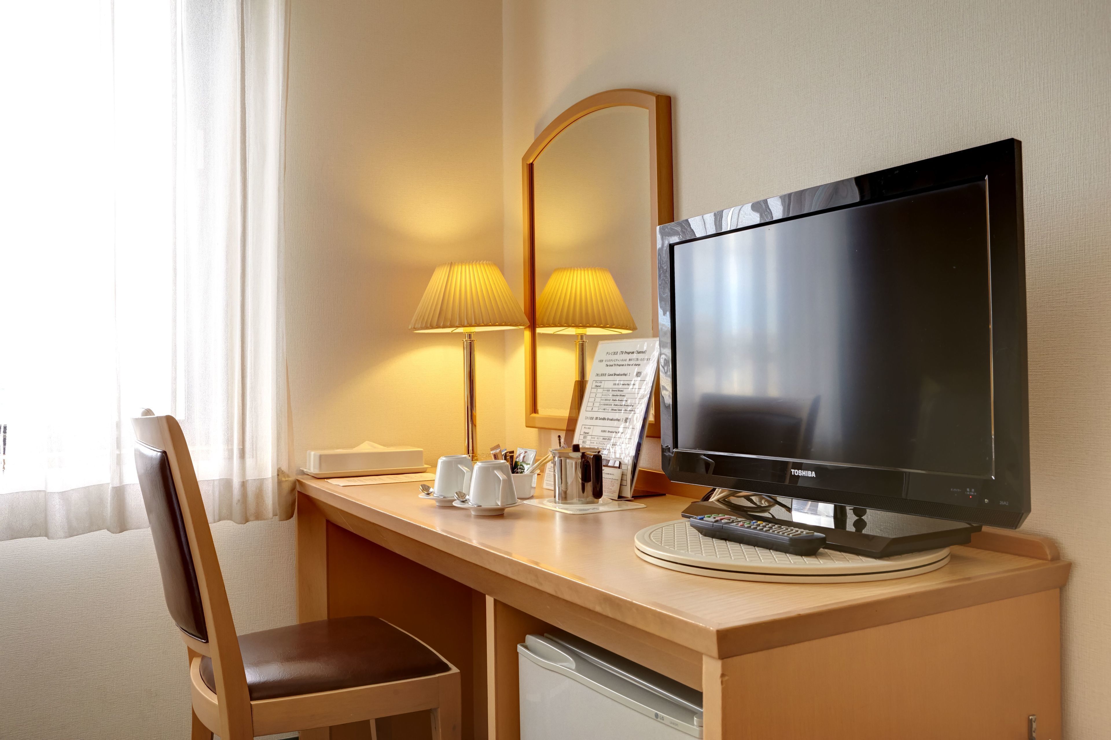 desk, blackout curtains, iron/ironing board, free wifi