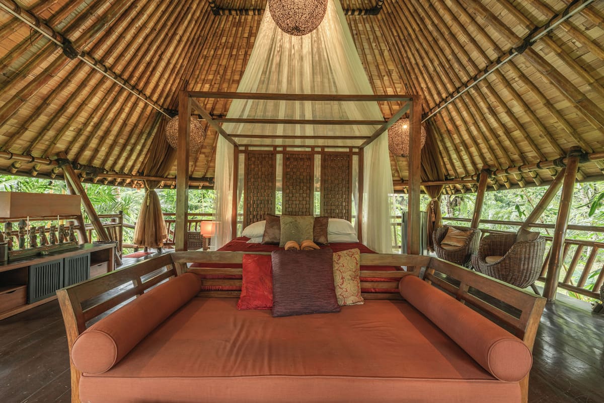 別墅, 山景 (Harmony Treehouse) | 埃及棉床單、高級寢具、舒適加層、迷你吧