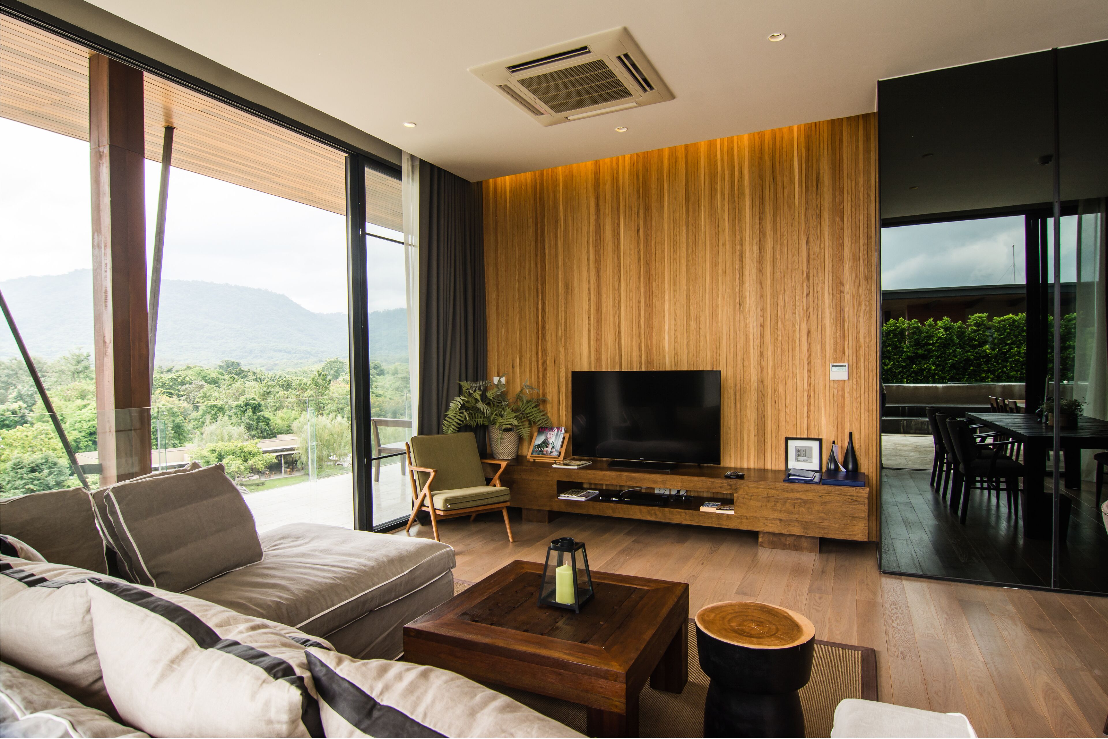 2 bedroom suite with private pool | living area | 42-inch flat-screen tv with cable channels, tv, dvd player