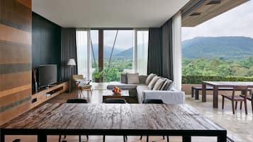 2 Bedroom Suite with Private Pool | 起居区 | 42-英寸纯平电视(配备有线频道)、电视、DVD 播放器