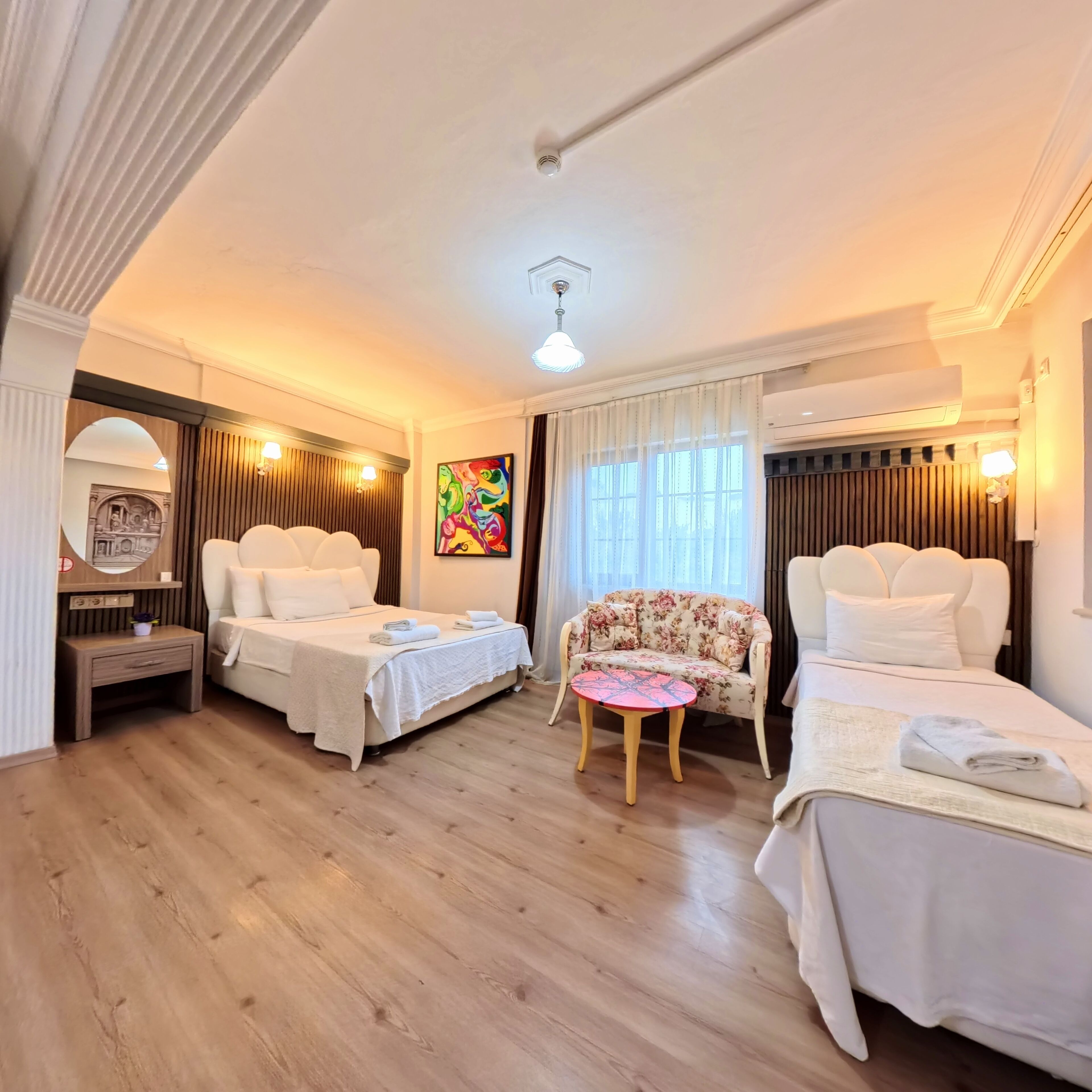 Comfort Quadruple Room, Mountain View | 2 bedrooms, Frette Italian sheets, premium bedding, blackout drapes
