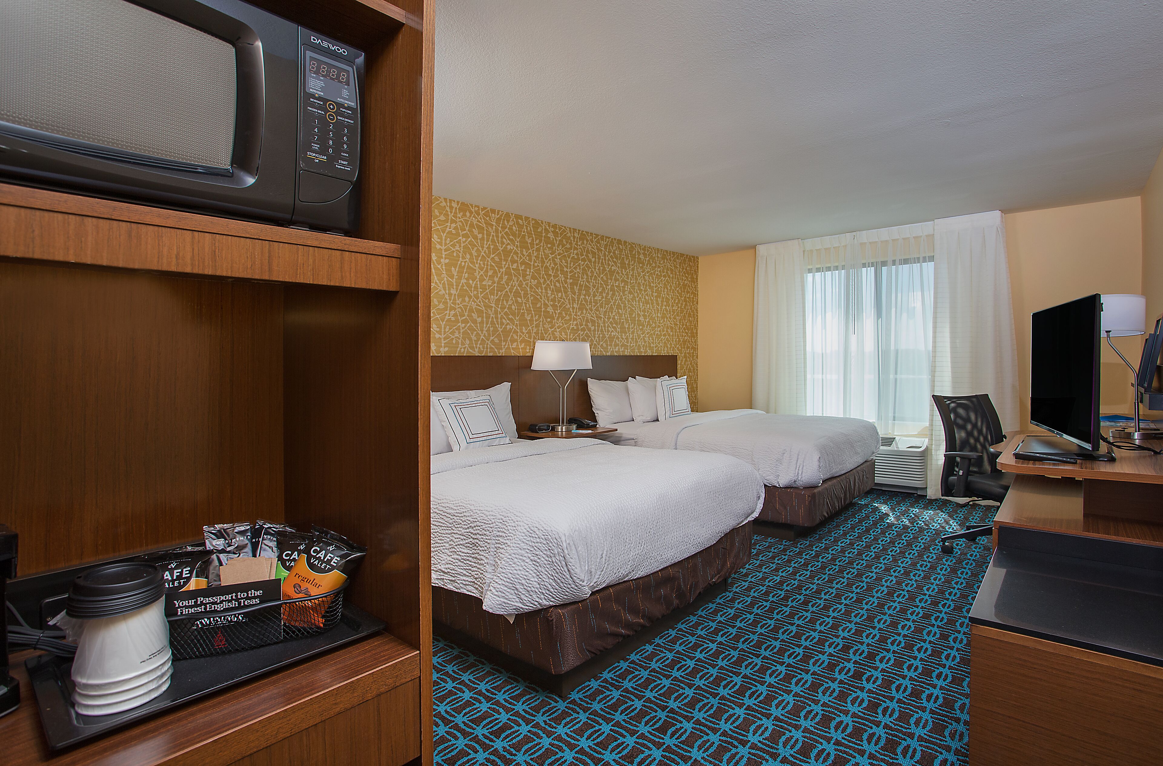 room, 2 queen beds, non smoking | desk, laptop workspace, iron/ironing board, free cots/infant beds