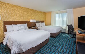Room, 2 Queen Beds | Desk, laptop workspace, iron/ironing board, free cribs/infant beds