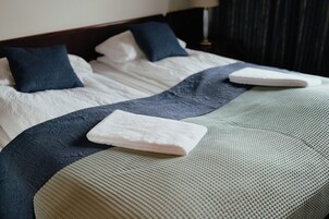 Double or Twin Room | Desk, laptop workspace, blackout drapes, iron/ironing board