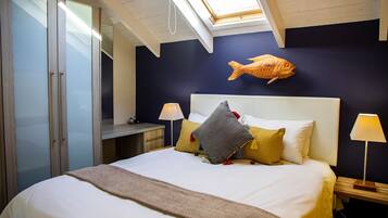 Departamento Deluxe, 1 habitación | Ropa de cama de alta calidad y caja de seguridad en la habitación