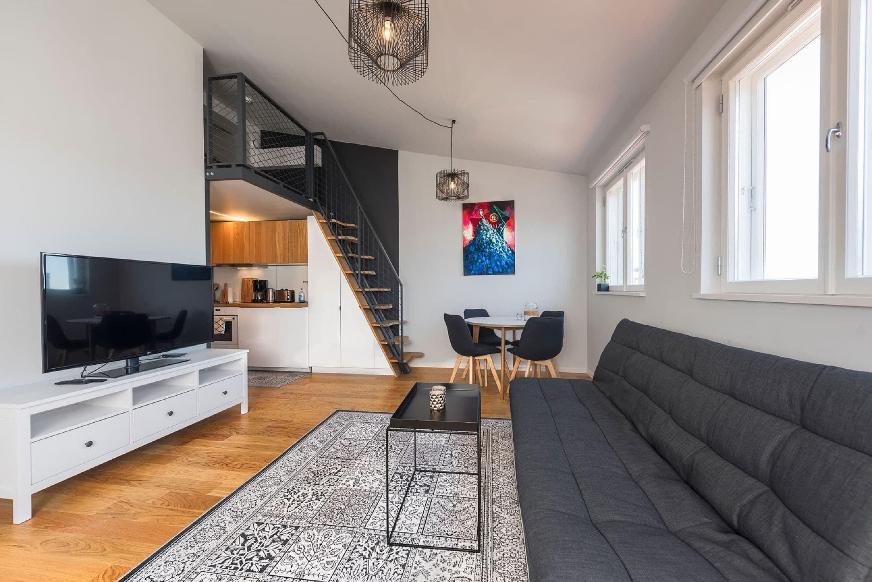 Studio Standard, coin cuisine, vue partielle sur l'océan | Coin séjour