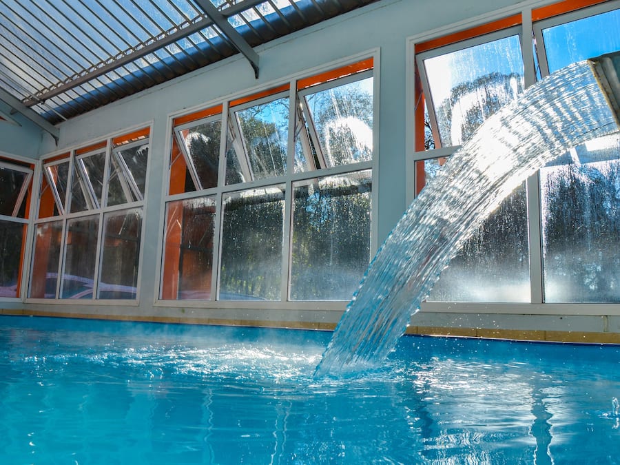 Indoor pool, pool loungers