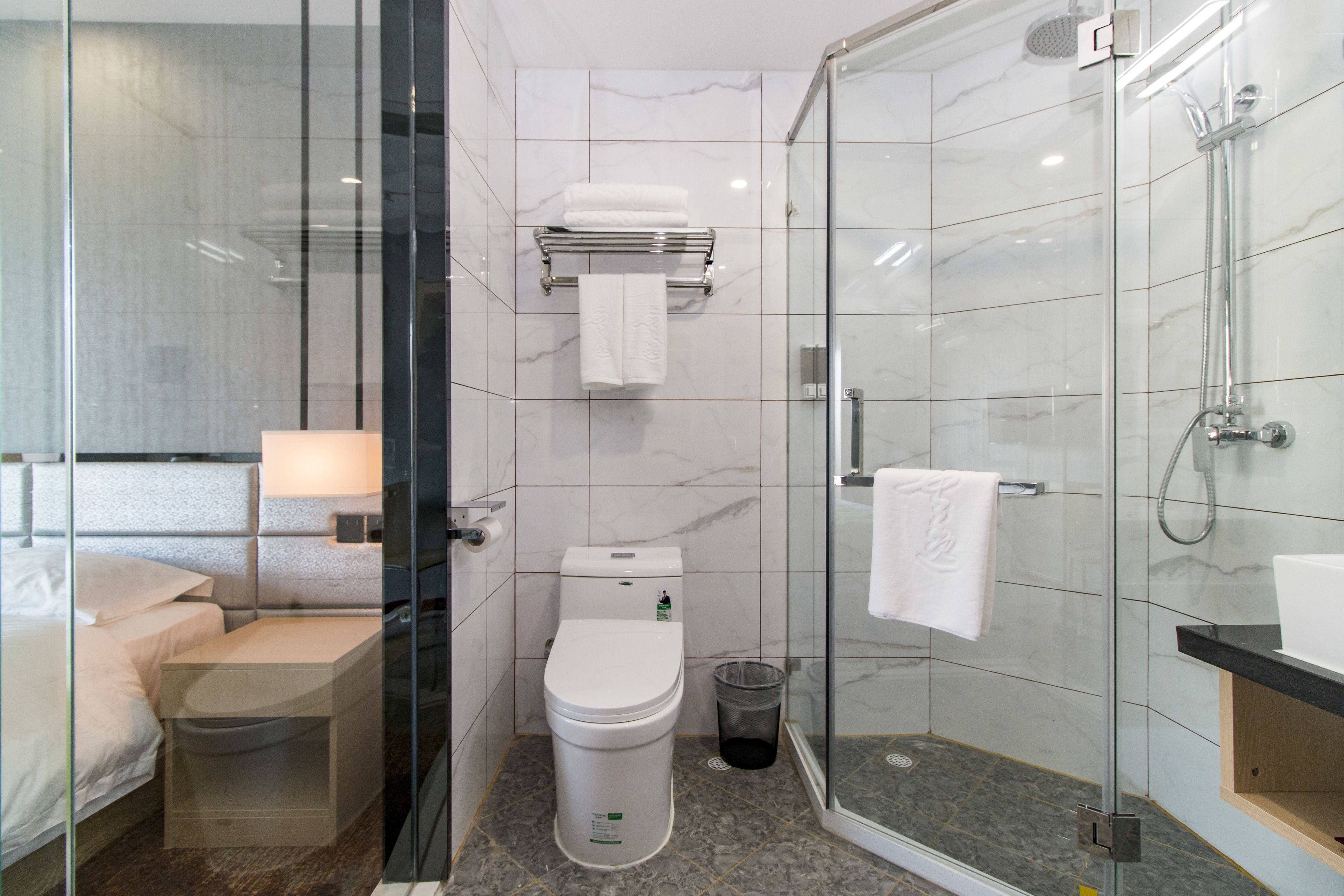 superior king room  | bathroom | shower, free toiletries, hair dryer, slippers