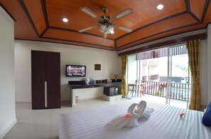 Pillowtop beds, in-room safe, desk, laptop workspace - Vivi Boutique Room (Rawai)