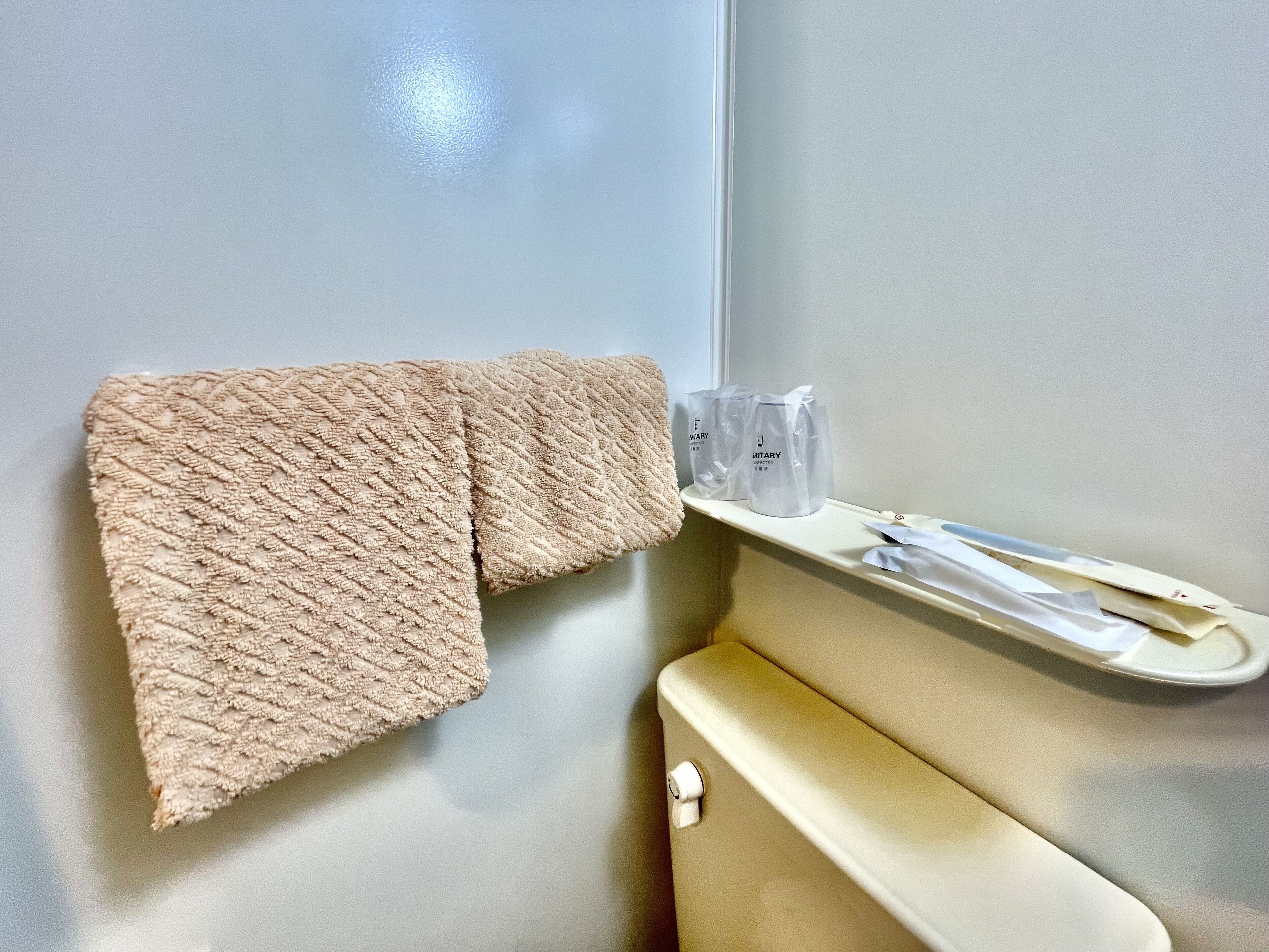 free toiletries, hair dryer, slippers, bidet