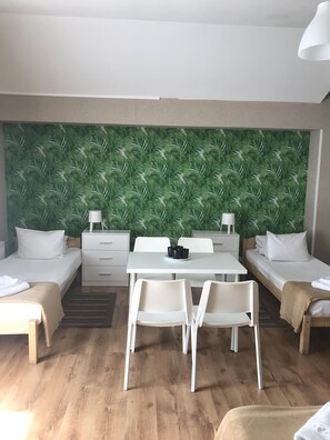 Basic Quadruple Room | Blackout curtains, iron/ironing board, free WiFi, bed sheets - City Westa Hotel (Riga)