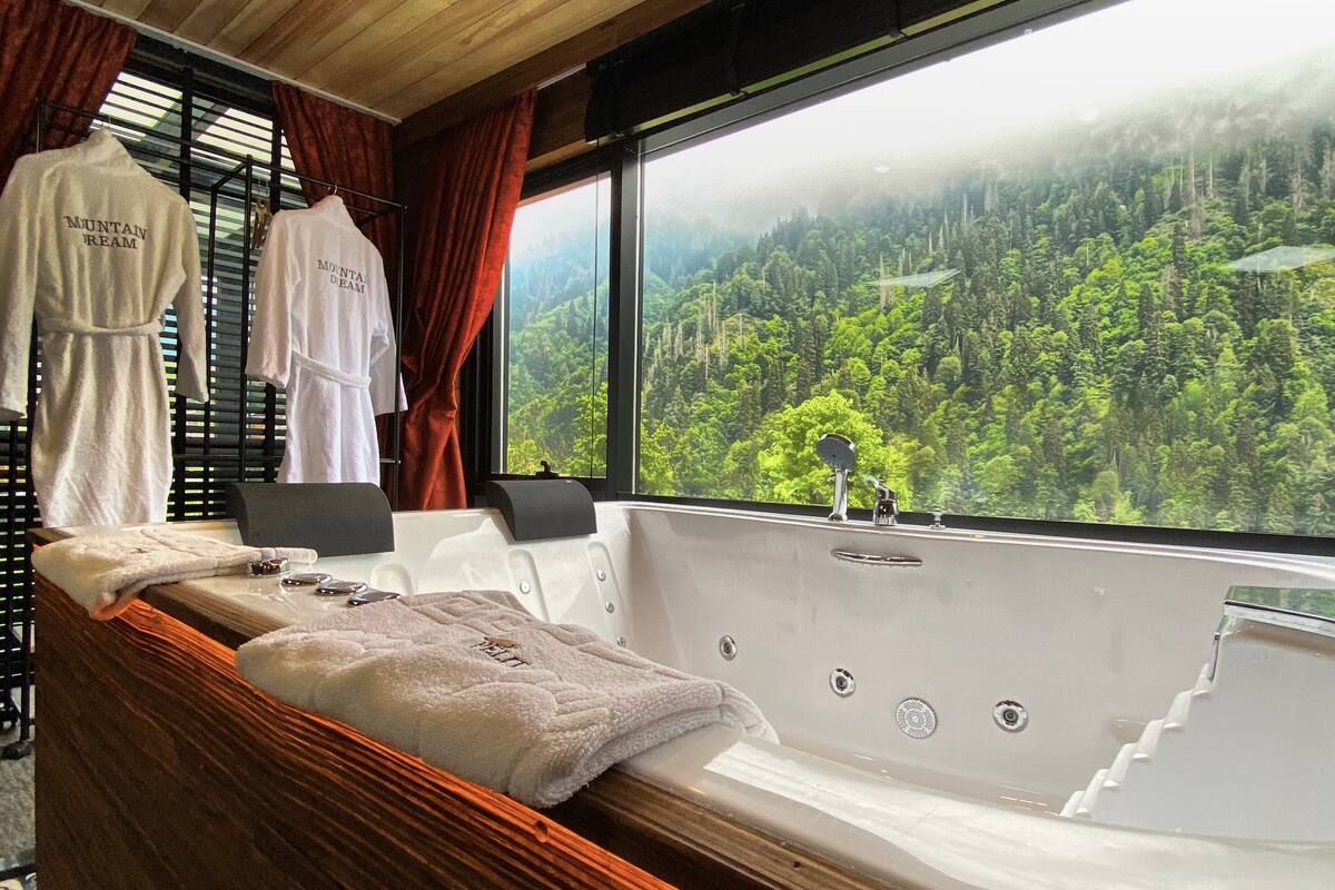 king süit - şömineli - şelale manzaralı, jakuzi | 1 bedroom, premium bedding, minibar, soundproofing