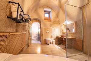 Premium Double or Twin Room | Bathroom | Free toiletries, hair dryer, towels, soap