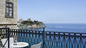 Quarto casal luxo, vista para o mar | Vista da sacada