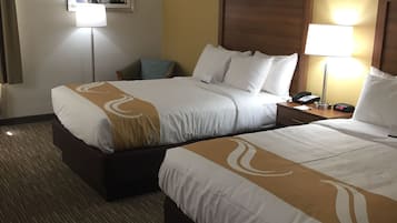 Standard Room, 2 Double Beds, Non Smoking | Desk, blackout drapes, soundproofing, iron/ironing board