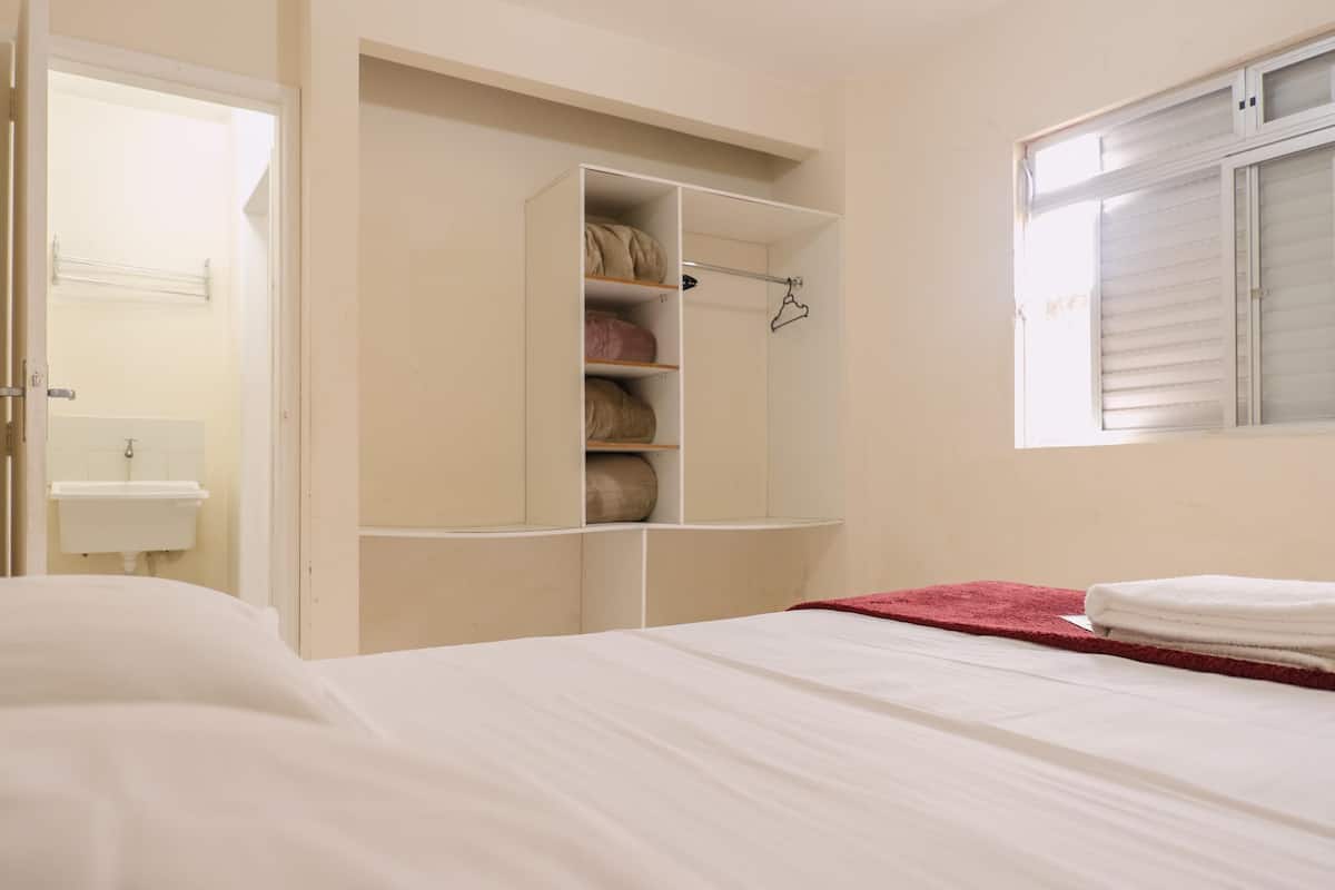 Blackout curtains, free WiFi, bed sheets, wheelchair access