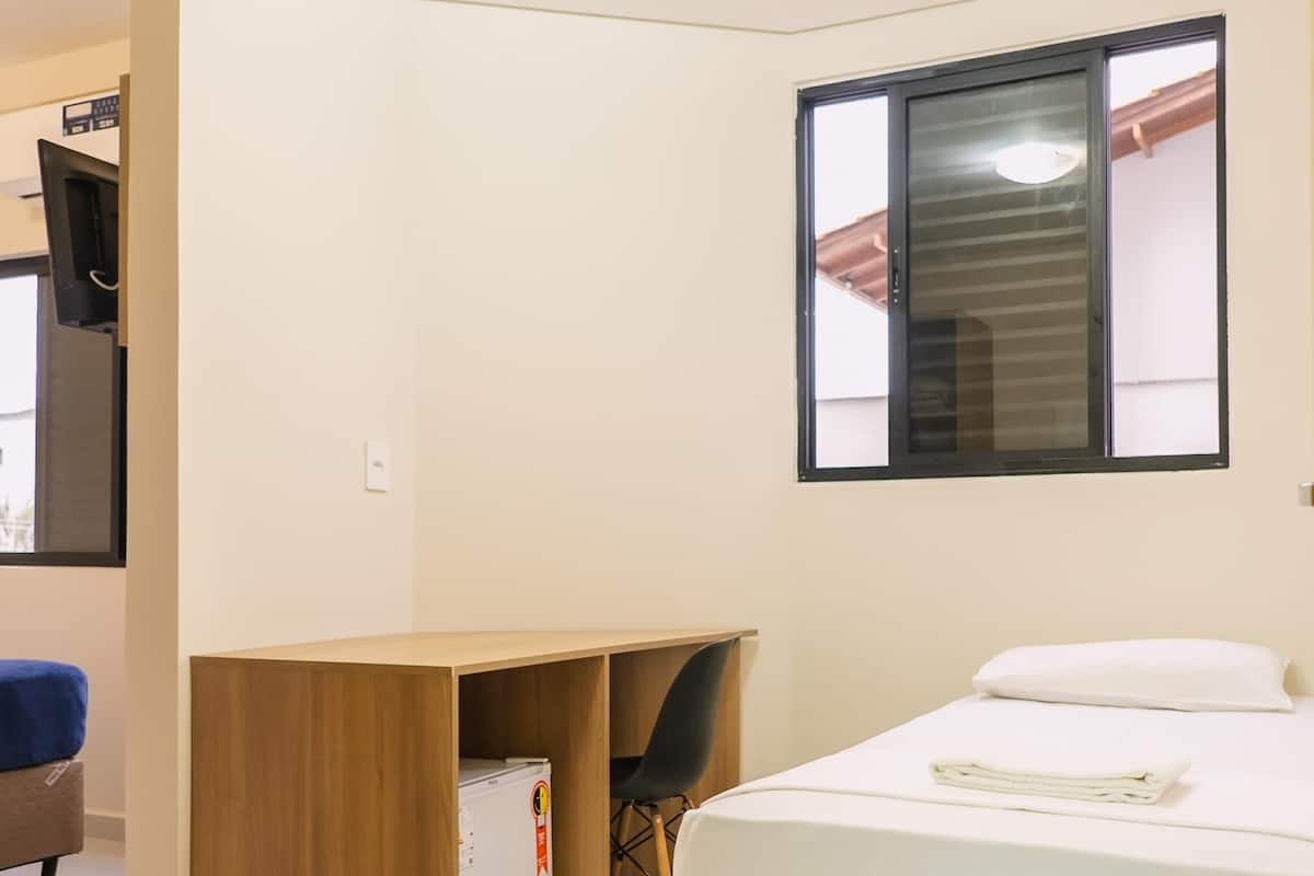 Blackout curtains, free WiFi, bed sheets, wheelchair access