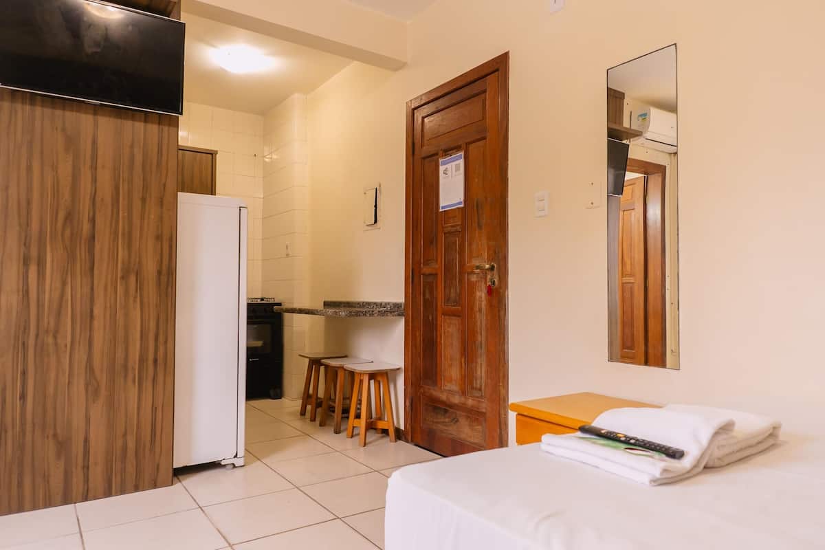 Blackout curtains, free WiFi, bed sheets, wheelchair access