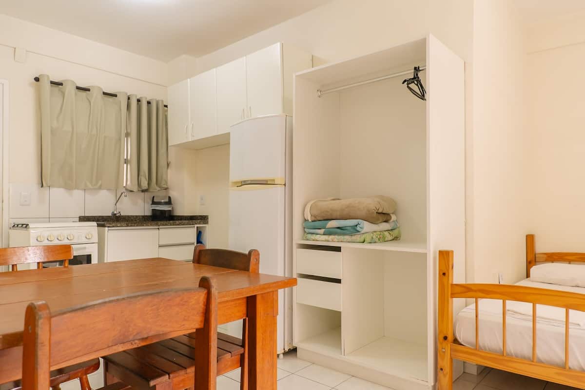 Blackout curtains, free WiFi, bed sheets, wheelchair access