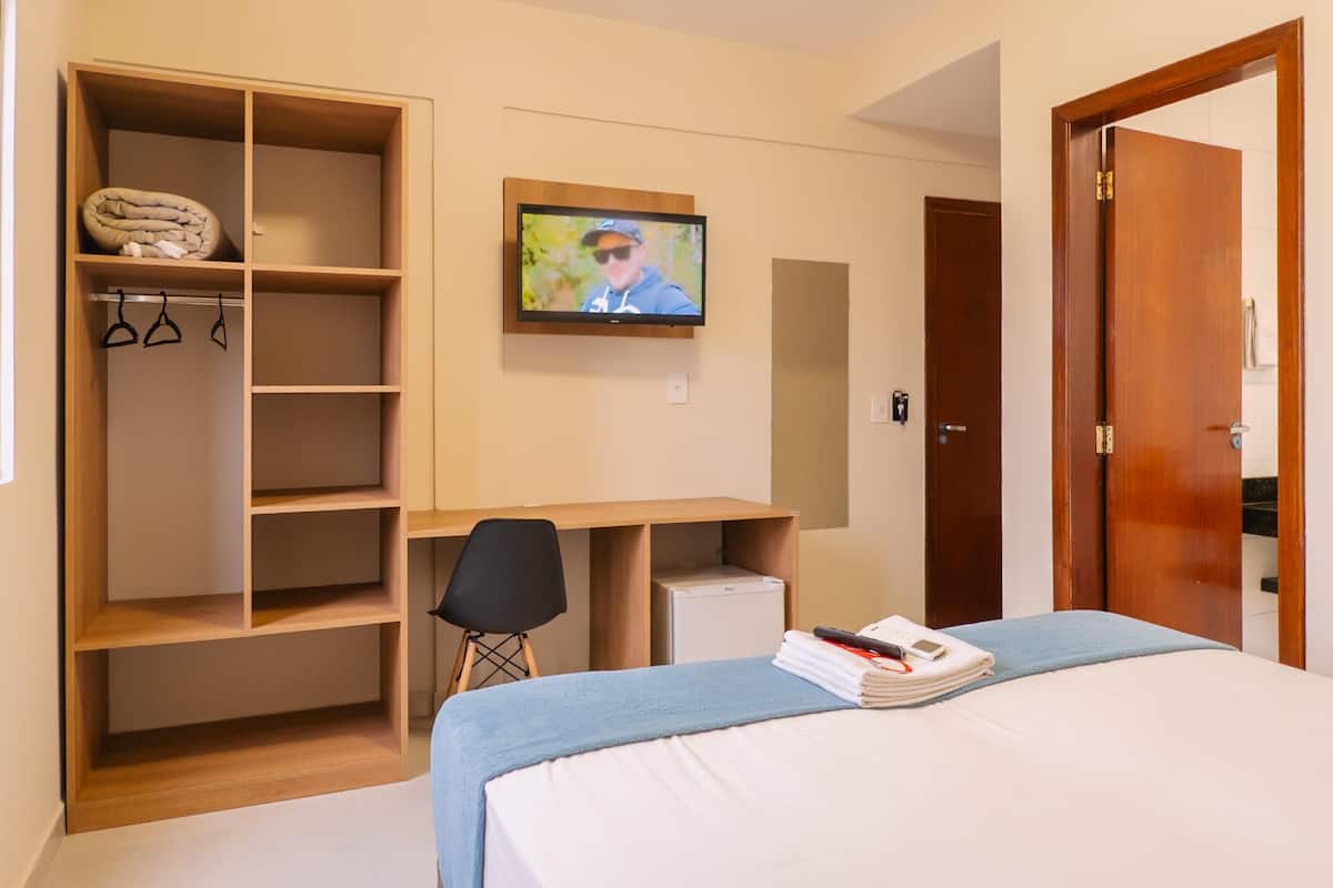 Blackout curtains, free WiFi, bed sheets, wheelchair access