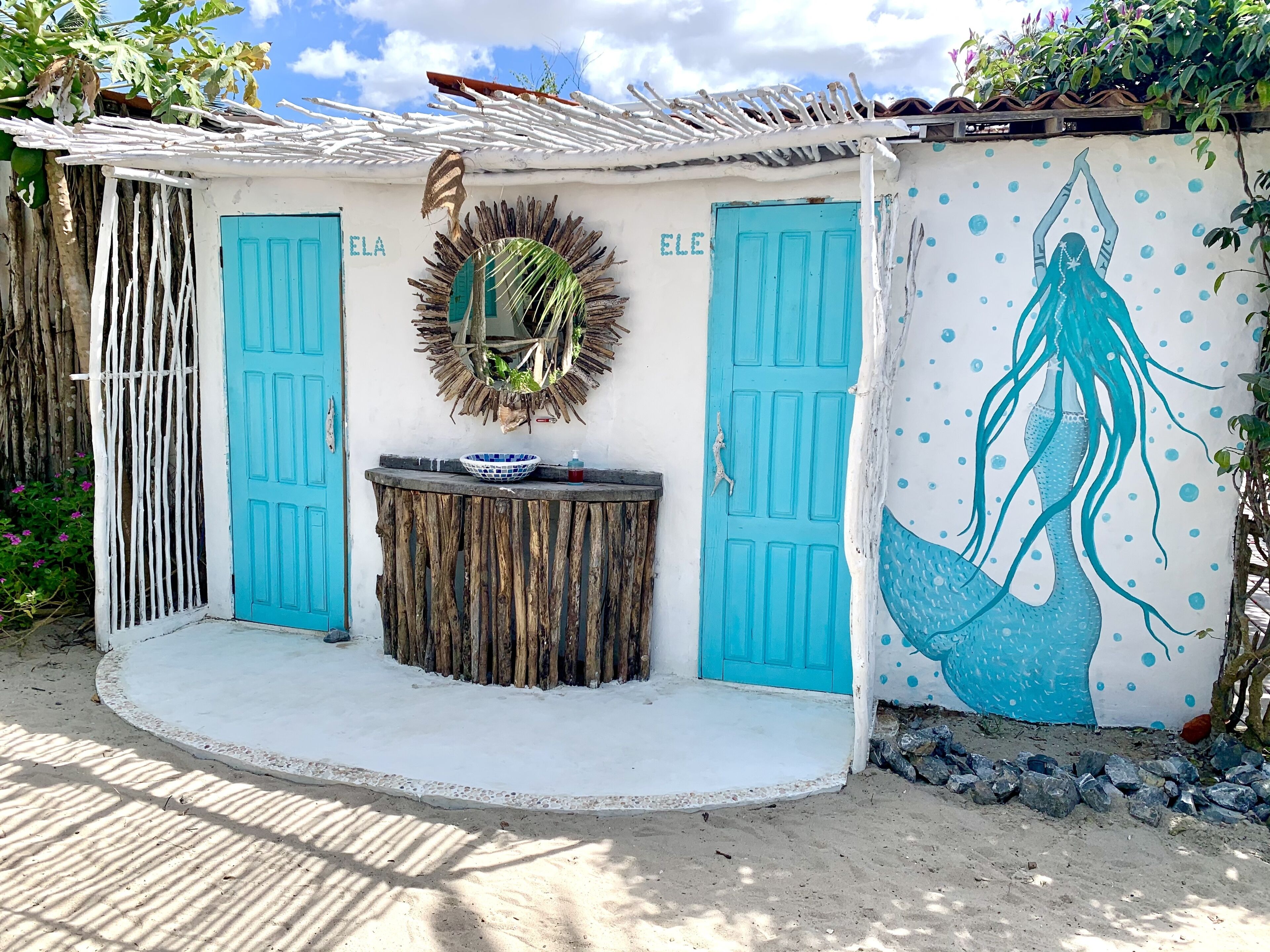 Shower, free toiletries, towels, soap