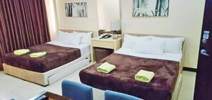 Desk, bed sheets - Caliraya Resort Club (Lumban)