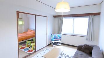 Basic Apartment, Please Check-in at Nogamihonkan Ryokan | Living area | Flat-screen TV, DVD player