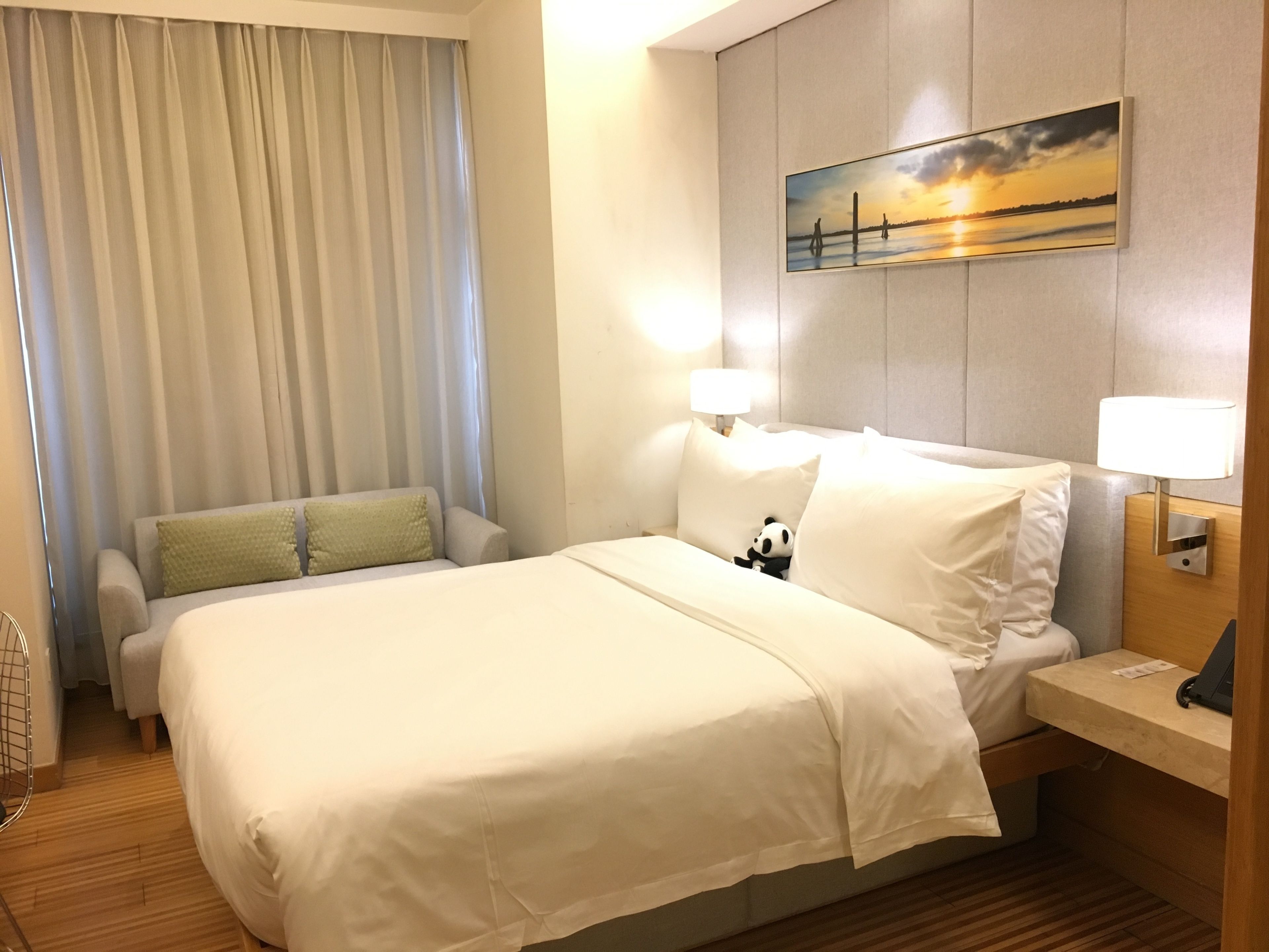 compact double room | minibar, in-room safe, desk, blackout curtains