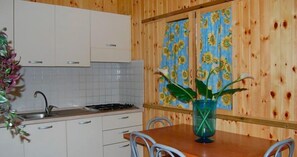 Fridge, stovetop, cookware/dishes/utensils