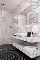 Ducha, cabezal de ducha tipo lluvia, artículos de tocador gratuitos