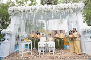 Outdoor banquet area