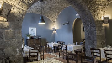 Lunch and dinner served, local cuisine