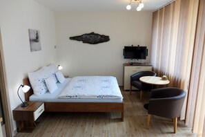 Suite estudio | Ropa de cama hipoalergénica y cortinas opacas