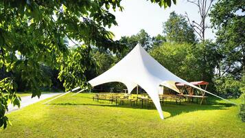 Outdoor wedding area
