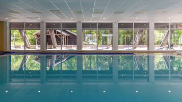 Indoor pool, sun loungers