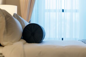 Suite Executive, 1 letto queen | Biancheria da letto ipoallergenica, copriletto in piuma