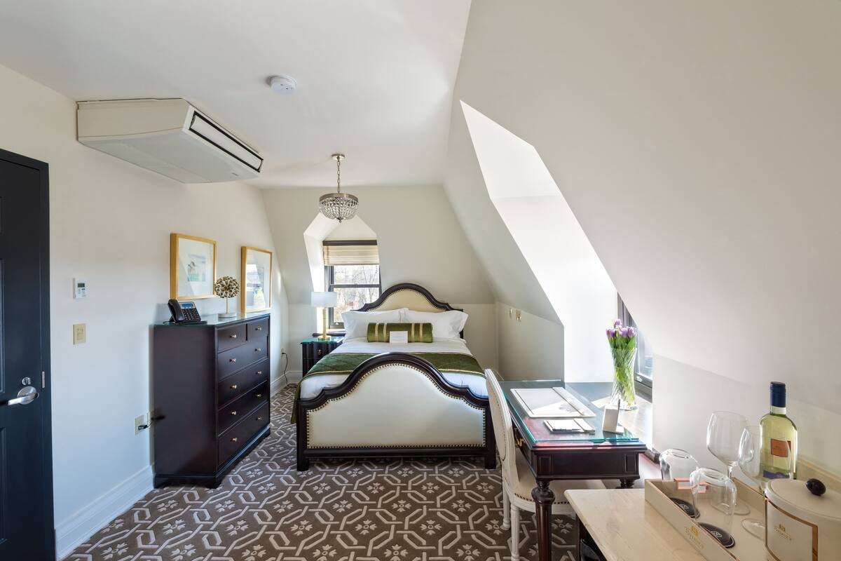 Hypo-allergenic bedding, down duvets, memory-foam beds, in-room safe