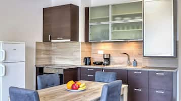 Two Bedroom Apartment Bay View | Eigene Küche | Kühlschrank, Herdplatte, Wasserkocher mit Kaffee-/Teezubehör