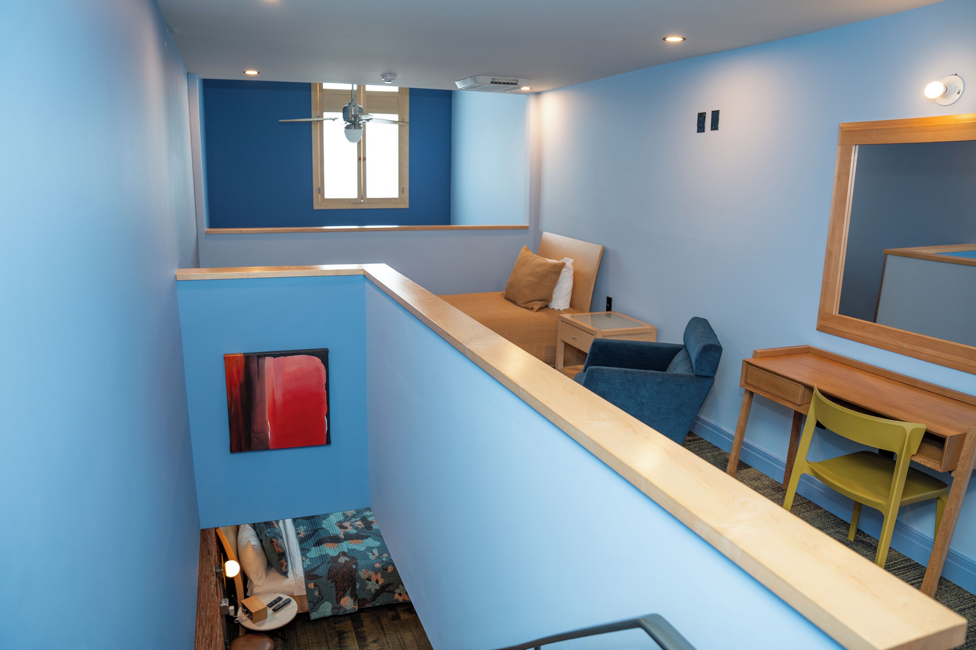 standard bi-level loft (1 king & sofa bed) | desk, iron/ironing board, free wifi, bed sheets