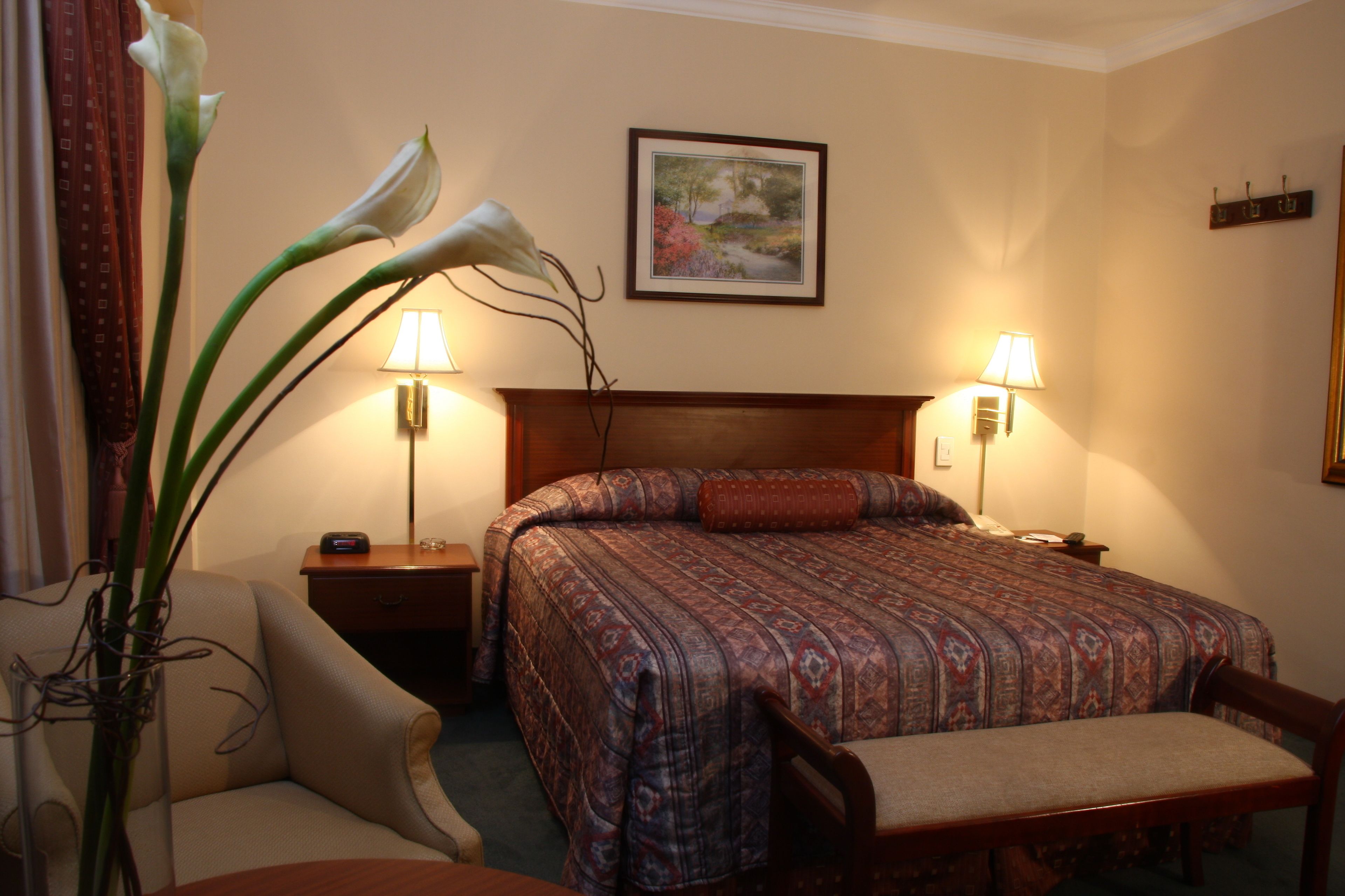 Down comforters, in-room safe, desk, free rollaway beds